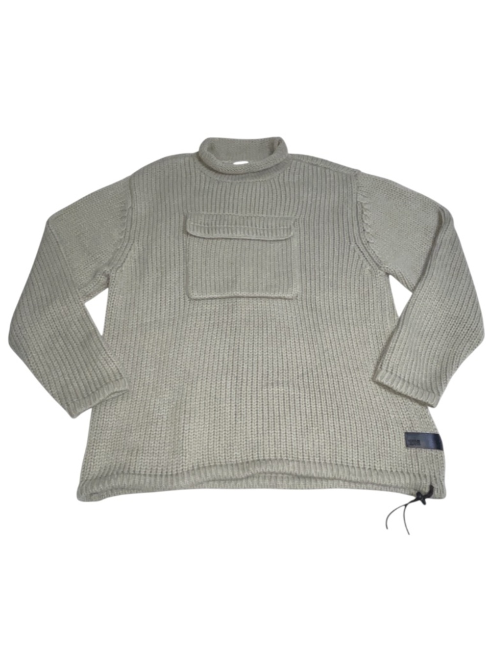 Vintage Y2K Calvin Klein Jeans Camel Khaki Cable Knit Wool Blend Sweater Large